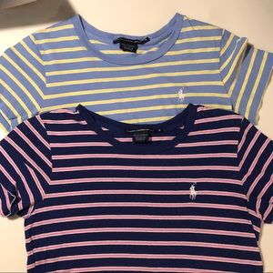 Ralph Lauren Sport Womens Two-Pack Striped Shirts